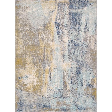 MADE4MANSIONS 4 x 6 ft Chelsea Design Machine Made  Power Loom Rug Multicolor MA930525